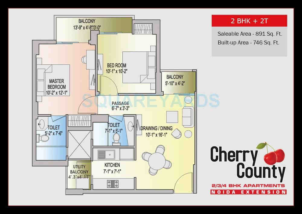 Cherry County Noida Extension - 2bhk